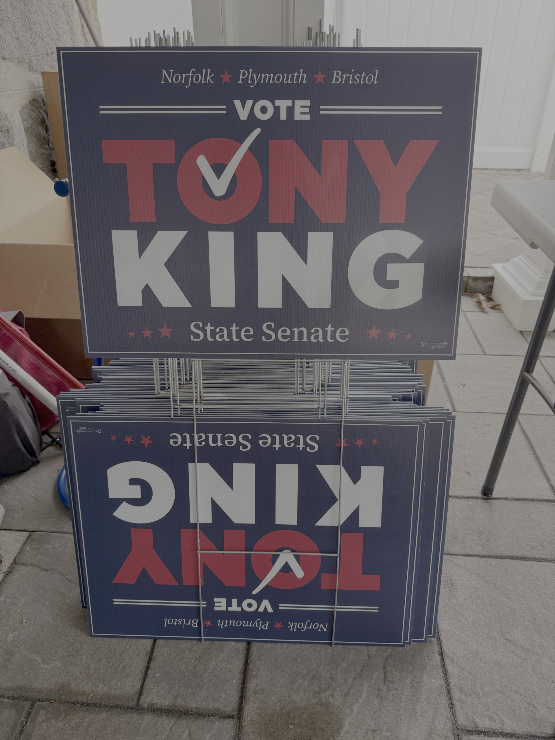 Tony King For Senate Signs